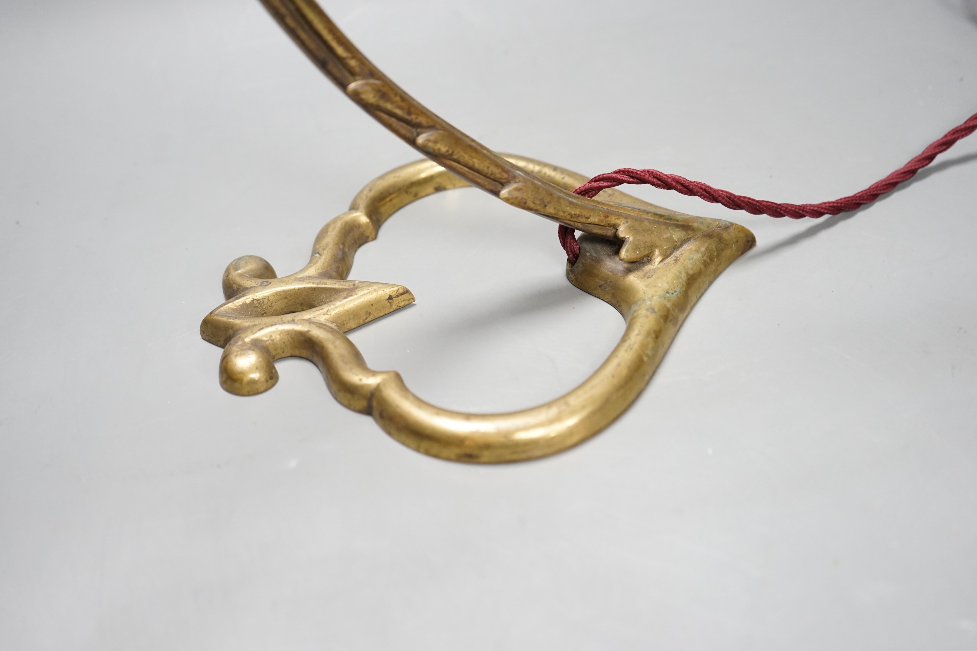 A Benson style brass desk lamp, 47cm
